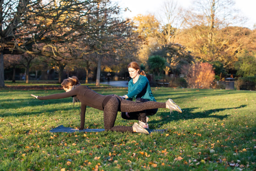 Bird/dog is one of my favourite exercise as it's great for warming up, can be made harder by adding a resistance band and works well in pregnancy as well as in the early postnatal period.