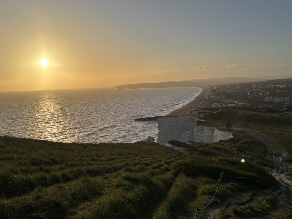Beautiful south coast and town of Seaford, UK.